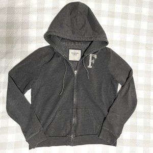 Abercrombie & Fitch Dark Gray Full Zip Hoodie L